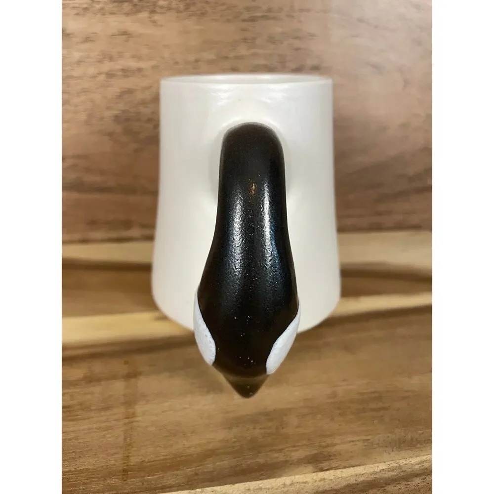 Vintage 1991 Steven Schiffer Signed Studio Pottery Canada Goose Handle Mug - Picture 2 of 11
